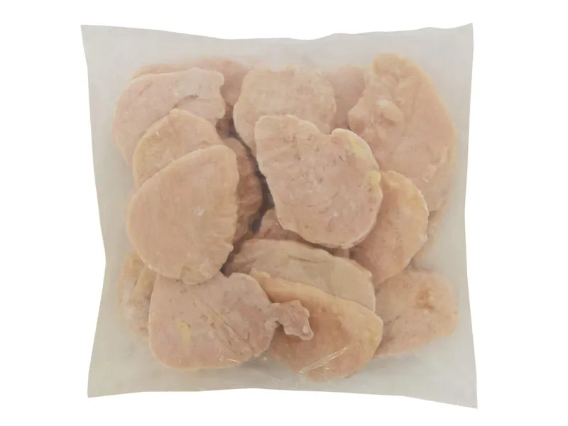 Frozen IQF boneless skinless chicken breast fillets — individually quick frozen