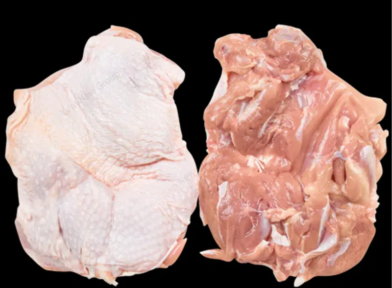 Raw chicken leg quarters — thigh and drumstick with back portion, export-ready